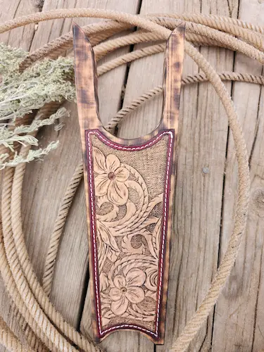 Handtooled wood and leather boot remover